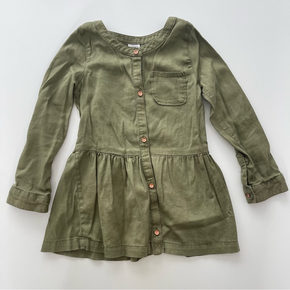 Bundle 3 Girls Tops Size 4T Knit Fringe Eyelet Chambray Olive Green Tunic - Picture 10 of 14
